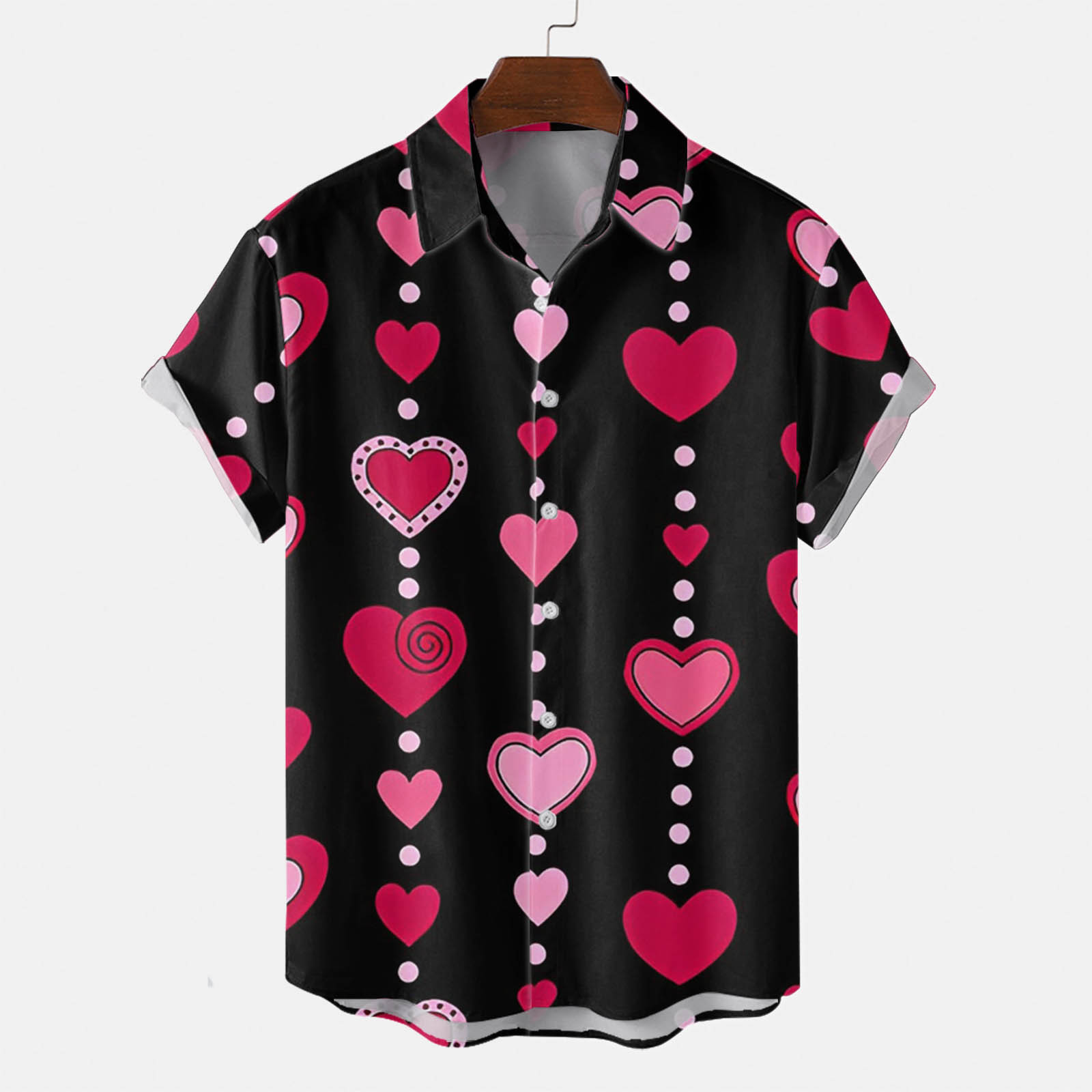 3d love blusa de manga corta con estampado digital, cita romántica, camisa de un solo pecho transpirable de estilo casual de todo fósforo MB1