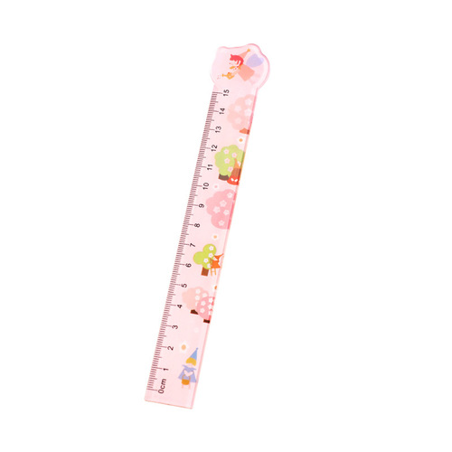 Cute special-shaped ruler kindergarten stationery prize drawing measuring tool creative cartoon 15cm plastic ruler