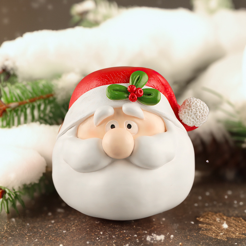 New European and American Santa Claus, Snowman, and Reindeer Resin Ornaments for Desktop Christmas Decoration Gifts, Christmas Limited Edition