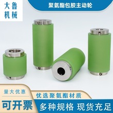 怡合达聚氨酯衬层滚轮流水线动力滚筒直径30止动螺丝型包胶辊批发