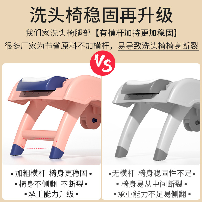 Champú para niños, sillón reclinable, artefacto de champú plegable, cama de champú para el hogar para bebés, taburete de lavado de cabello para bebés para niñas y niños