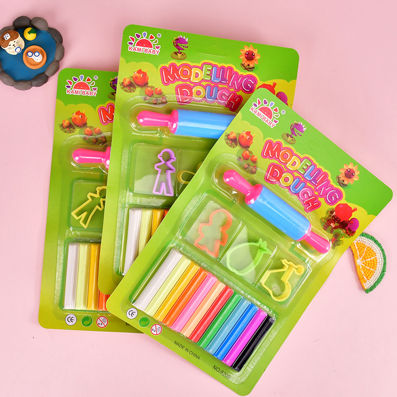 12 juguete de arcilla de color de protección del medio ambiente arcilla de goma arcilla suave DIY no manos sucias
