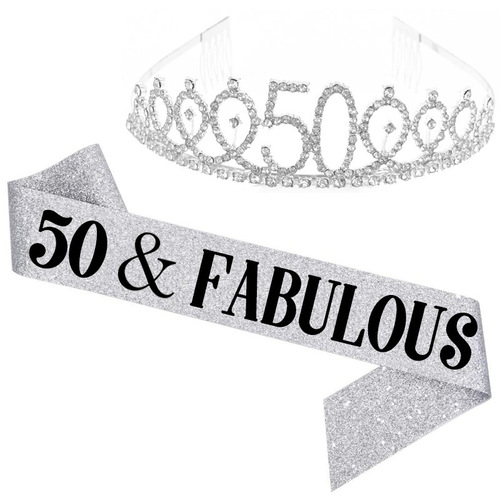 Numbers 50 21 13th Birthday Crown Etiquette Belt Set Girls Rhinestone Headband Belt Queen Party Supplies