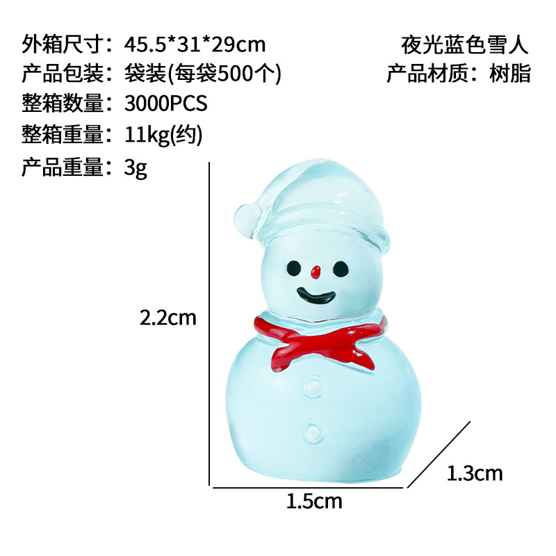 Luminoso muñeco de nieve micro paisaje nieve Navidad nuevo lindo pequeño adorno luminoso muñeco de nieve accesorios de decoración de escritorio
