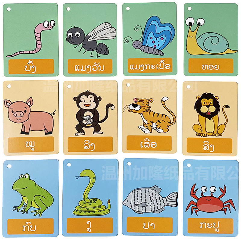 厂家定制小学生英语单词卡全套环扣式随身携带闪卡益智类卡片-阿里巴巴