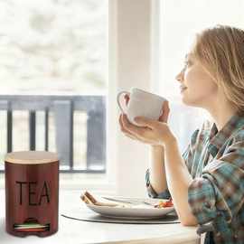 农舍木质茶包收纳盒桌面摆台式底座抽取式办公室吧台咖啡糖包木盒