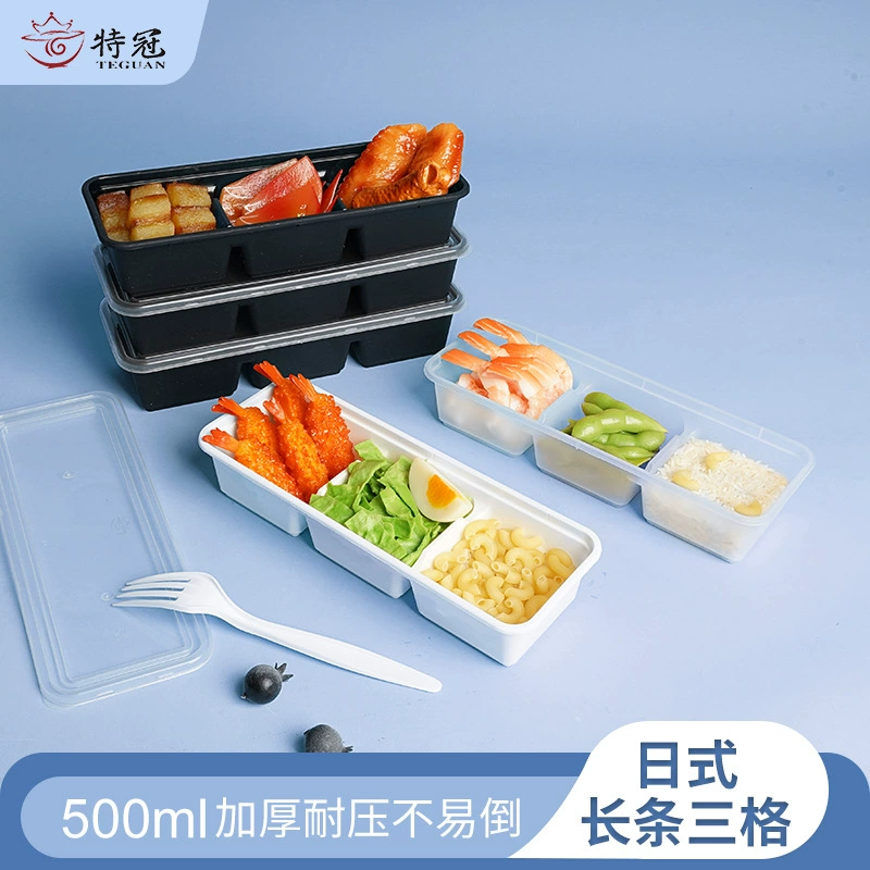 Одноразовая коробка для завтрака на вынос упаковочная коробка для фаст-фуда пластиковая японская коробка для суши салата Ланч-бокс оптом