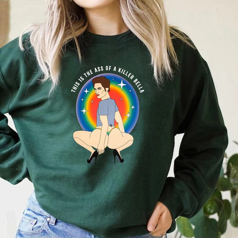 This is a killer's butt Bella sweatshirt Edward Cullen unisex hoodie long sleeve round neck This is a killer's butt Bella sweatshirt Edward Cullen unisex hoodie long sleeve round neck