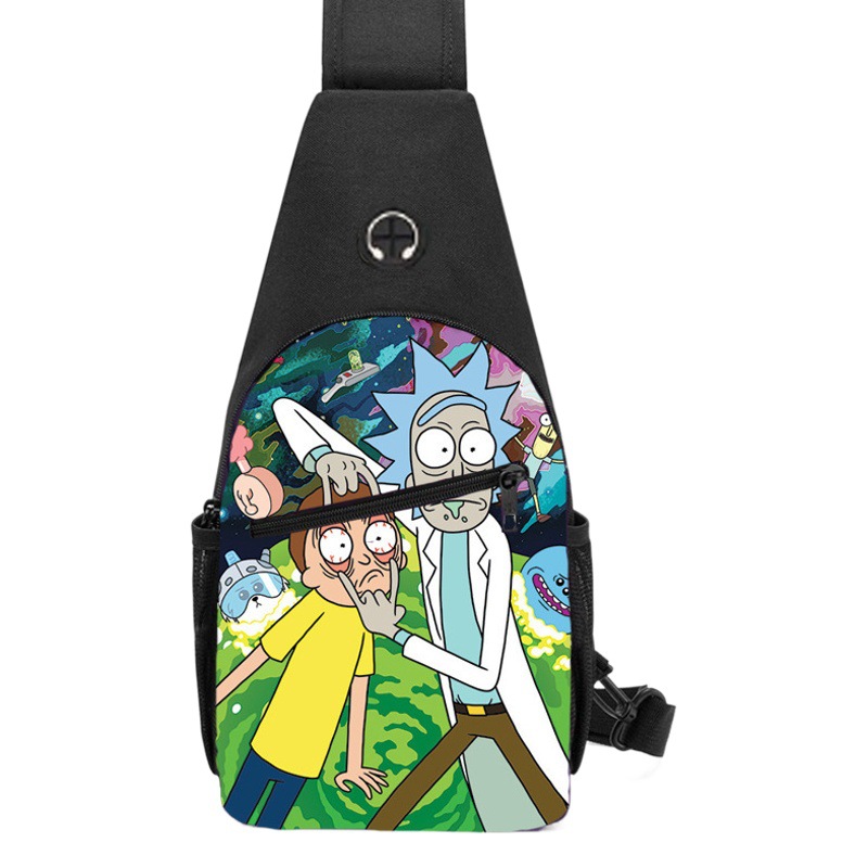 Cross-Border Fashion Backwoods Anime Sports Casual Fashion Shoulder Bag Shoulder Bag Waist Bag Chest Bag Ready for Delivery