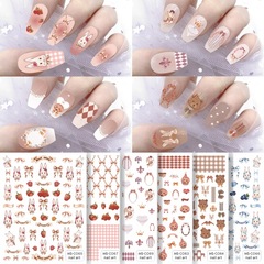 MS-C065 Rococo Sweet Pet Rabbit Angel Cat Thorn Rabbit Rose Butterfly Nail Sticker