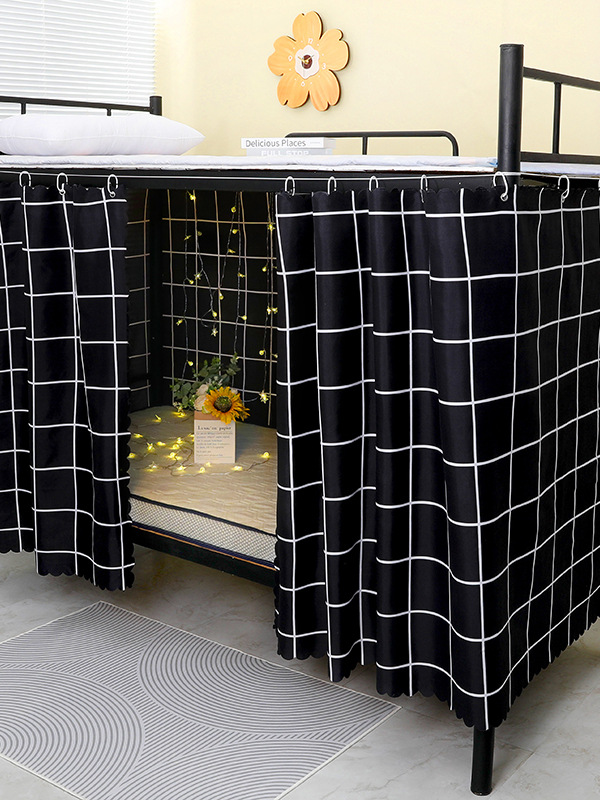 Trendy Bed Curtains for Student Dormitory Upper and Lower Bunks Blackout University Curtains Dormitory Table Curtains Bunk Bed Covers