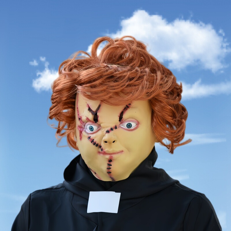 Film and Television Props Costume Ghost Doll Revenant Mask Chucky Doll Headgear Ghost Doll Revenant Mask Child's Play