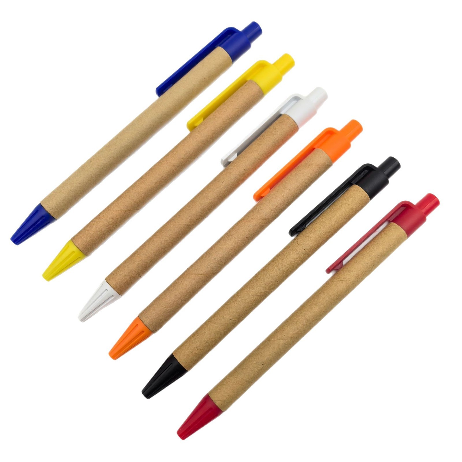 Presione bolígrafo de papel kraft verde bolígrafo simple bolígrafo de tubo de papel al por mayor bolígrafo verde se puede imprimir logotipo