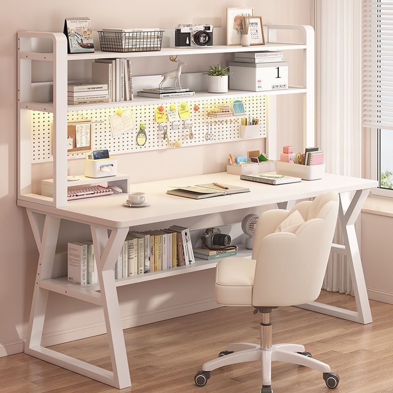 Internet Celebrity Hole Board Computer Table Home Desk Bookshelf Integrated Table Bedroom Junior High School Student Study Table Writing Table