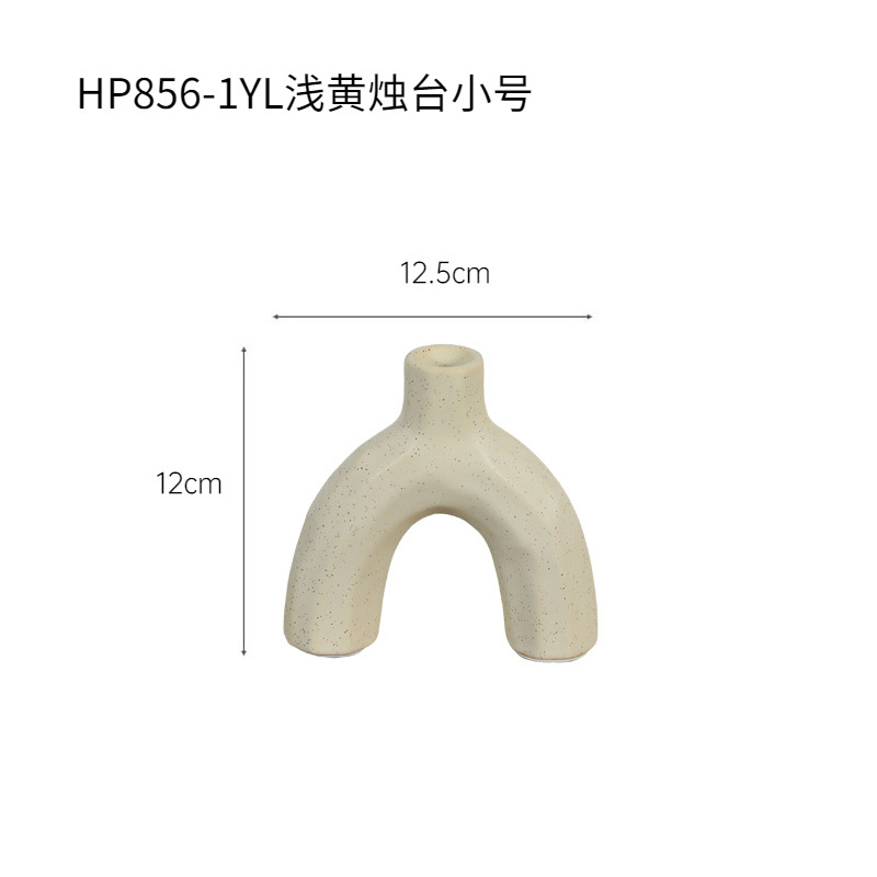 Hp856 - 1yl candelabro amarillo claro trompeta