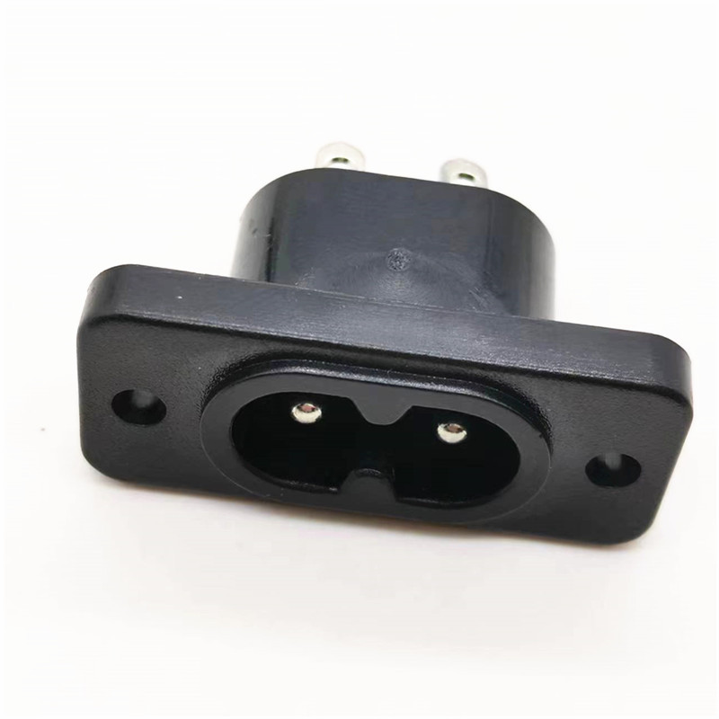 供应AC-005两芯两孔电子秤电源座纯铜实心针八8字型插口母座尾插