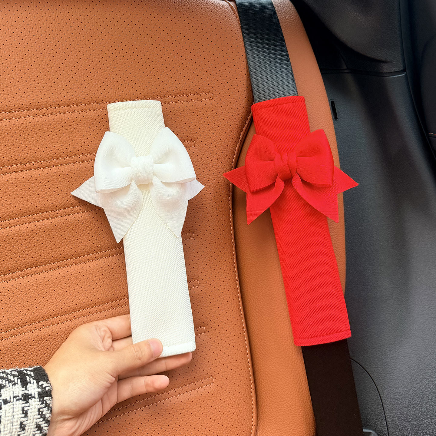 Funda Protectora de Hombro para Cinturón de Seguridad de Poliéster Suave Anti-presión para Autos