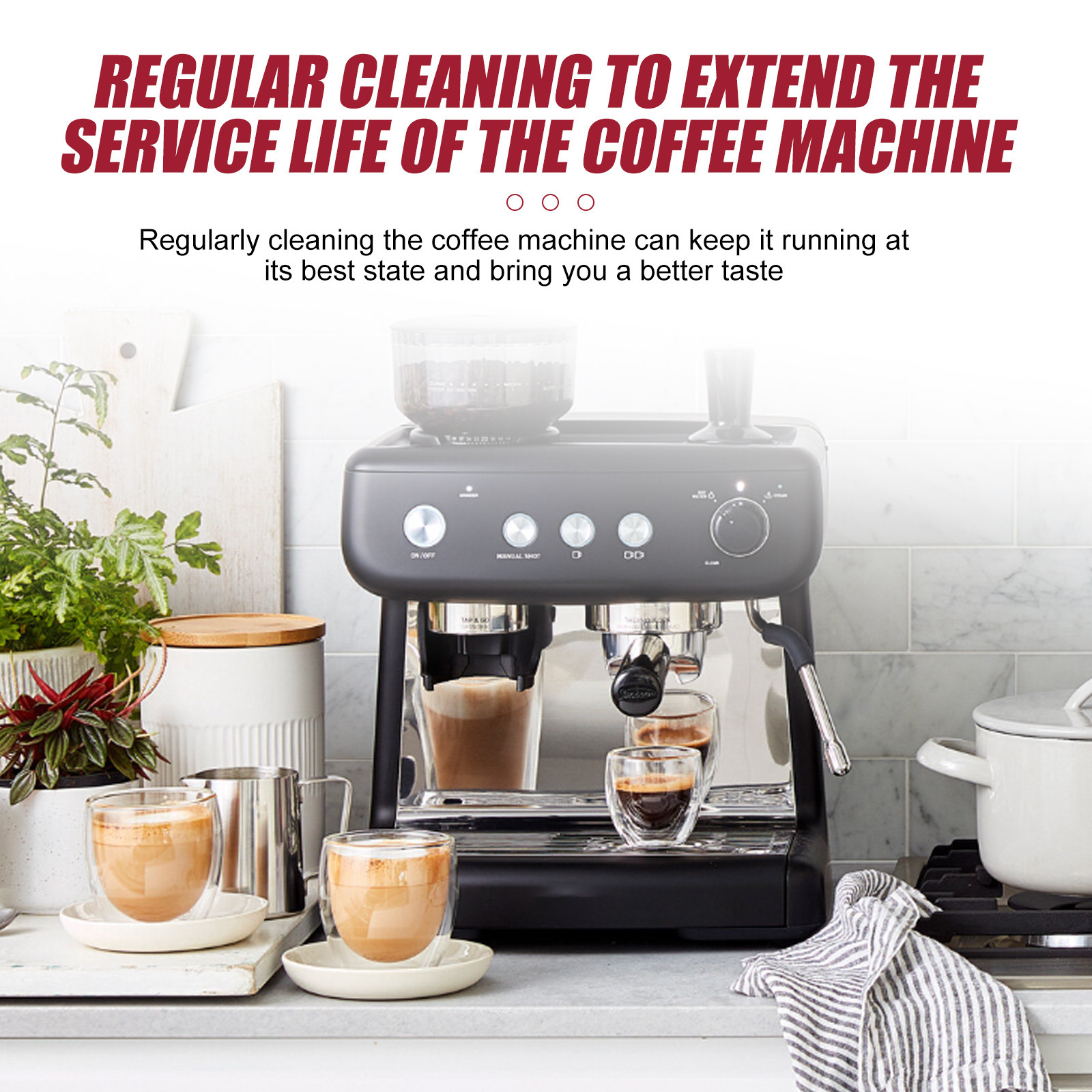 Jaysuing Coffee Machine Cleaning Tablets for Coffee Stains, Coffee Machine Cleaning, Filter Maintenance, Cleaning Effervescent Tablets