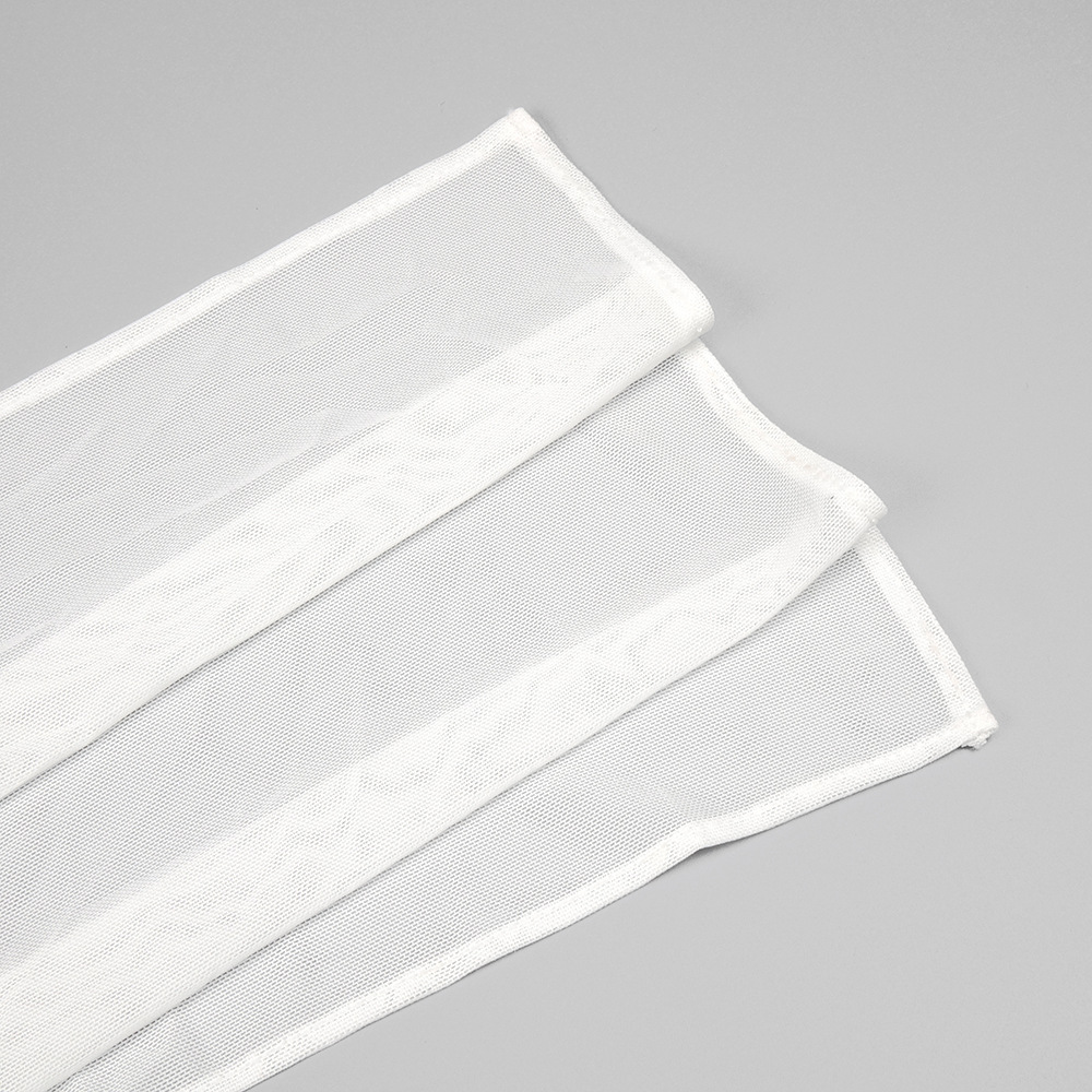 Summer White Gloves Mesh Ribbon Dress Women Clothing Halter Dress Lace Package Hip Dress