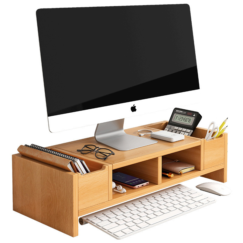 Soporte de elevación de computadora Soporte de soporte de monitor Base de elevación Estante de almacenamiento de escritorio de escritorio Estante de escritorio