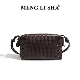 新款潮流高级感手工编织包时尚单肩斜挎小方包小巧大容量手提女包