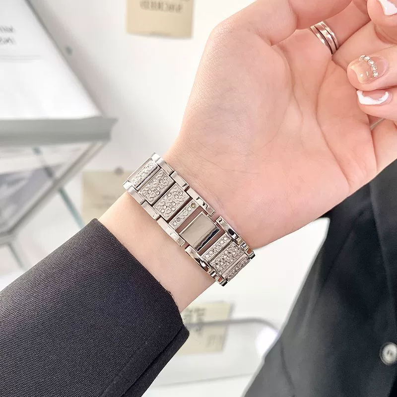 Подходит для Apple iwatchS10Ultra9 поколения 876543 часы с металлическими стразами для женщин