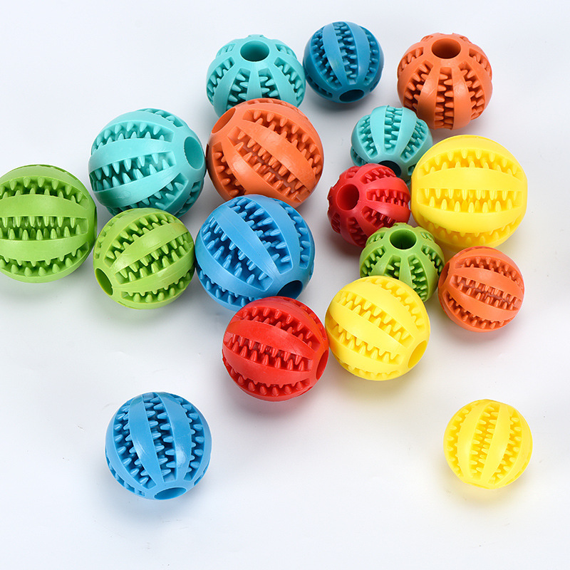 Pelota de goma elástica antiestrés con forma de sandía espinosa para perros, juguete dental y dispensador de comida para mascotas