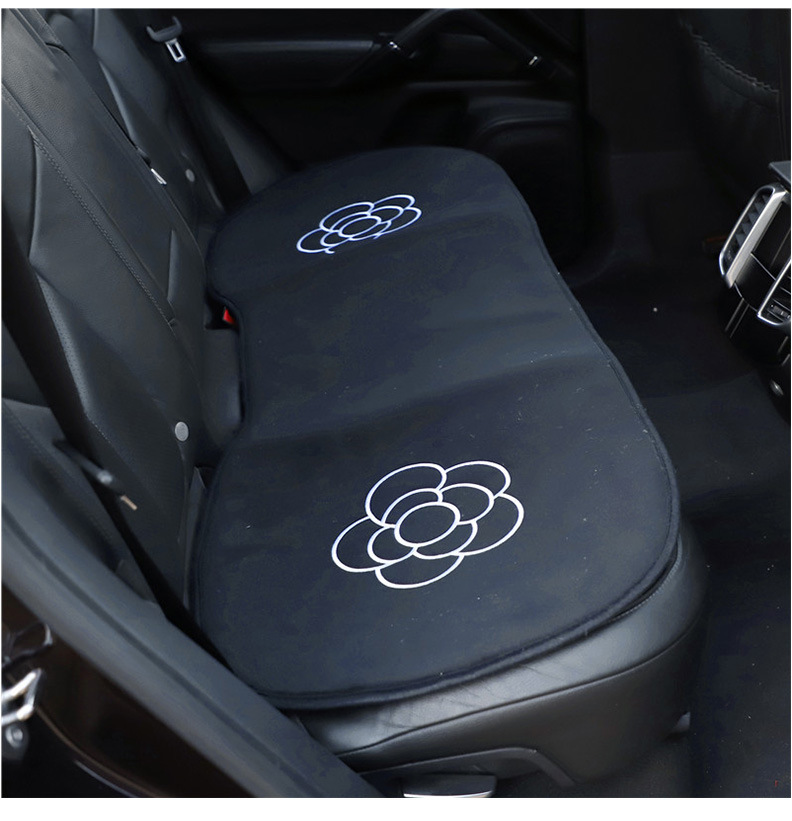 Camellia Car Seat Cushion Autumn and Winter Plush Comfortable Car Seat Cover High-End Car Interior Supplies
