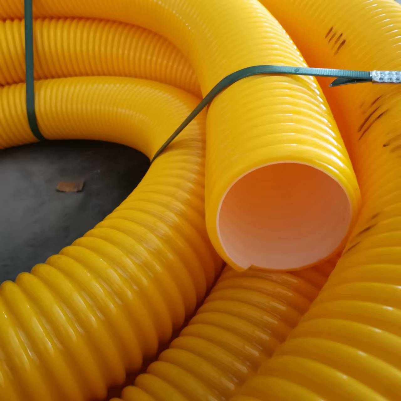 Manufacturer wholesales 4-inch yellow and white beef tendon pipes for sewage suction and drainage, P