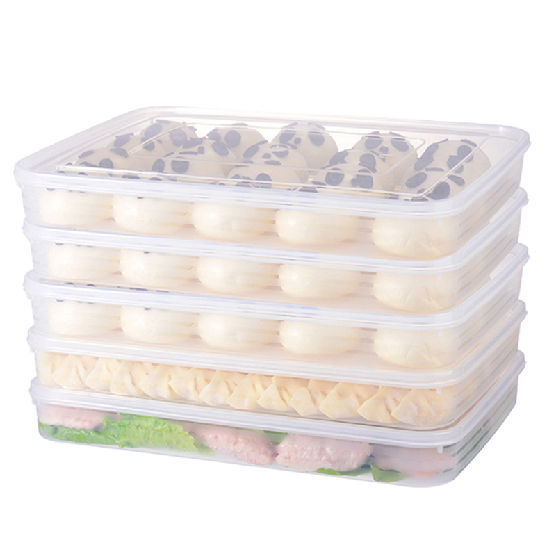 Dumpling box dumpling storage box kitchen refrigerator dumpling wonton freezer box food grade dumpling quick-frozen crisper box 5