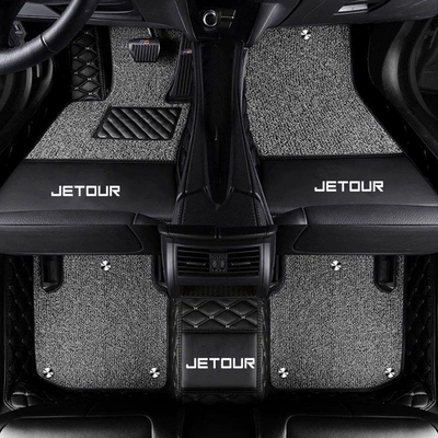 Modelə uyğun ayaqaltı – floor mats - jietu-x70-five-seater-version-double-layer-black-beige-gray-silk-loop