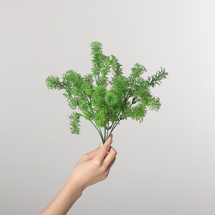 Simulación de plantas verdes, pino, vainilla, musgo, decoración de paredes, paredes de plantas, paredes de plantas verdes, materiales de distribución, plástico, hierba falsa, agua