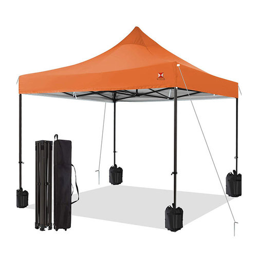 Four-corner rainproof tent four-legged rain shelter large umbrella outdoor stall sunshade canopy foldable rainproof canopy retractable wholesale