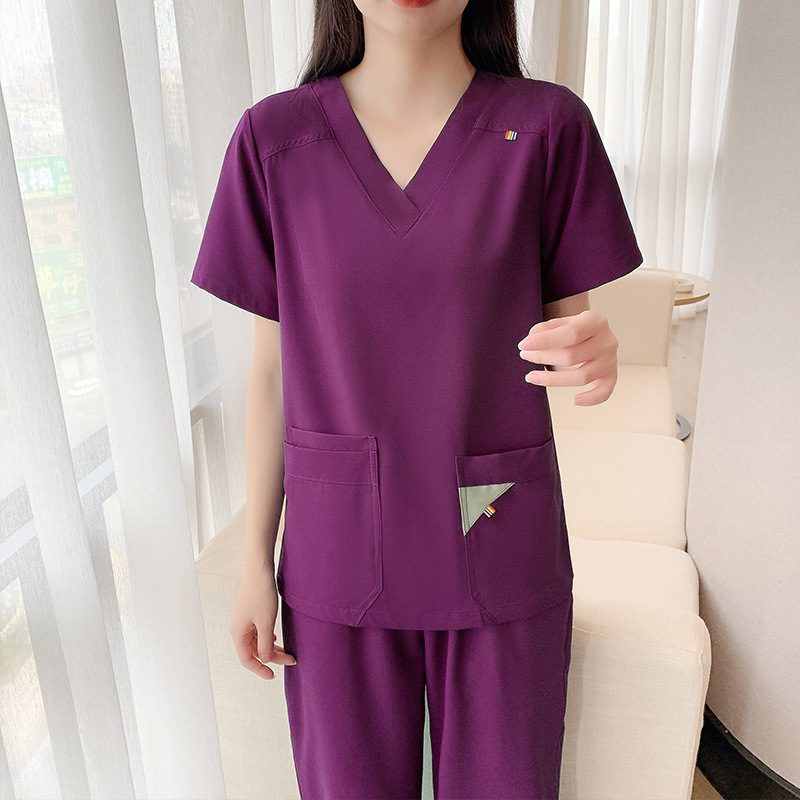 여성용 다크 퍼플 반팔 [통관시 반품 불가]