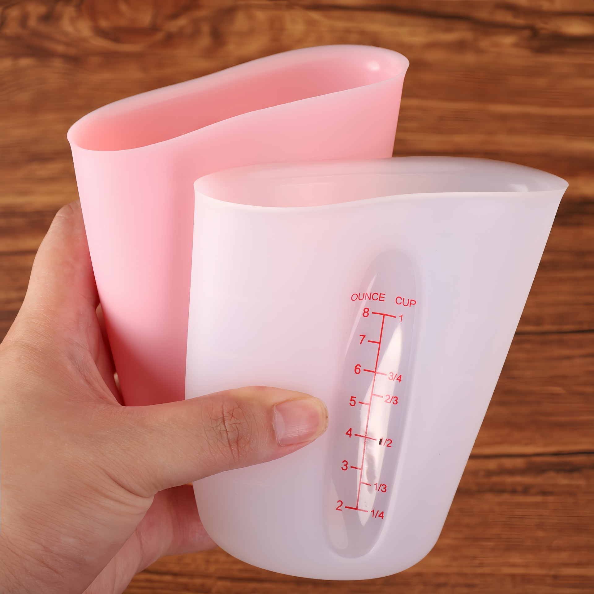 Herramientas de cocina 250ML500ML taza de medición de silicona visual DIY horneado con escala taza de medición resistente a altas temperaturas image 3