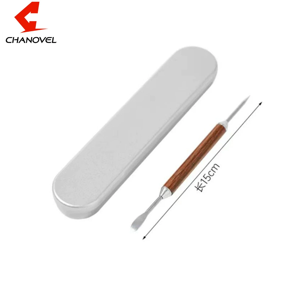 304 из нержавеющей стали кофейная игла из цветочной груши деревянная ручка