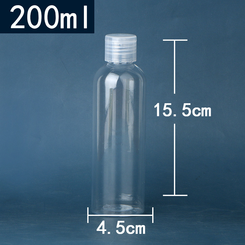スポット5-100ミリリットルフリップボトルpet透明プラスチック分注ボトル液体ローションボトル蝶蓋分注ボトル|undefined
