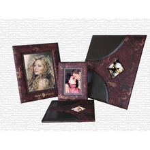 高端情侣pu皮面相册相框手工刺绣爱心相册封面影楼后期加工封面