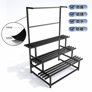 Balcony flower shelf iron ladder floor-standing multi-layer succulent living room storage outdoor decorative flower pot rack