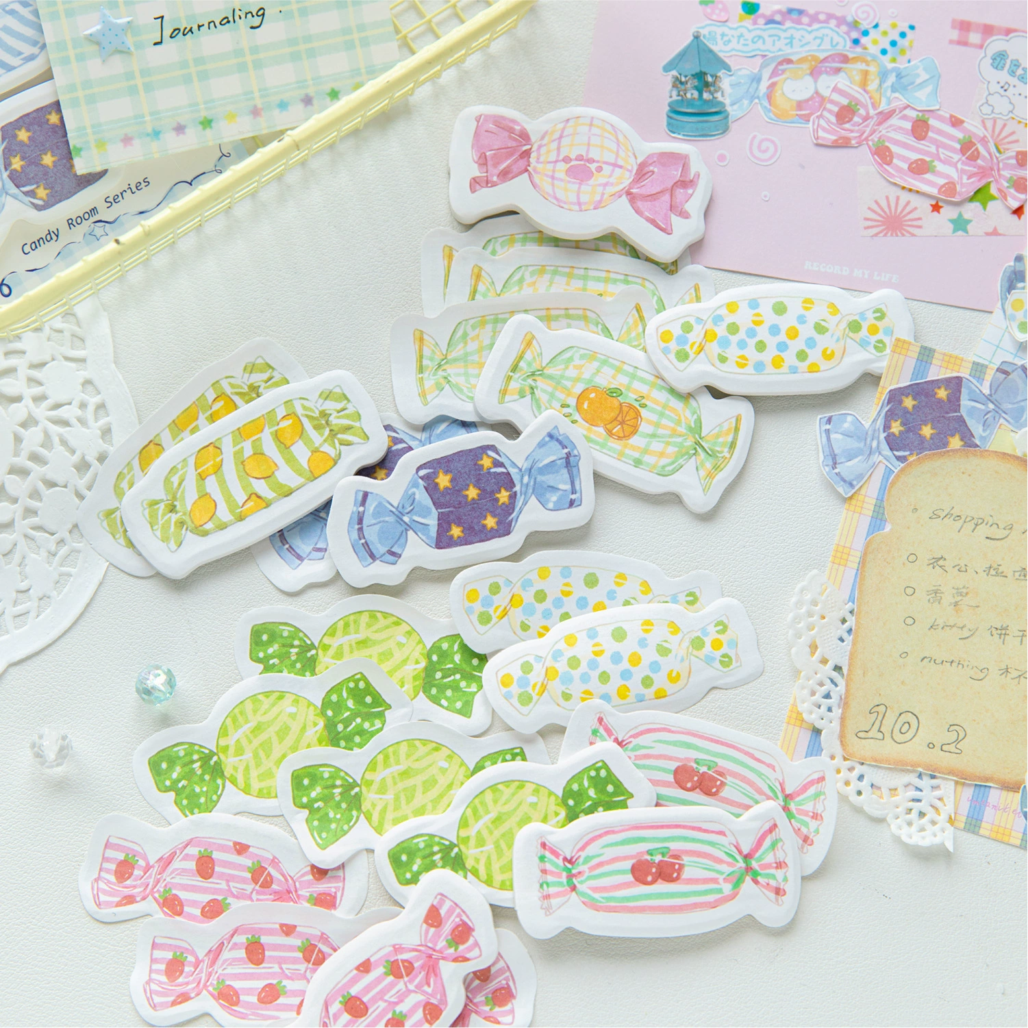 Момо записки Post-it Candy Department House Series Cartoon Hand-drawn Healing Illustrations Стикеры для учебы и офиса Сообщения