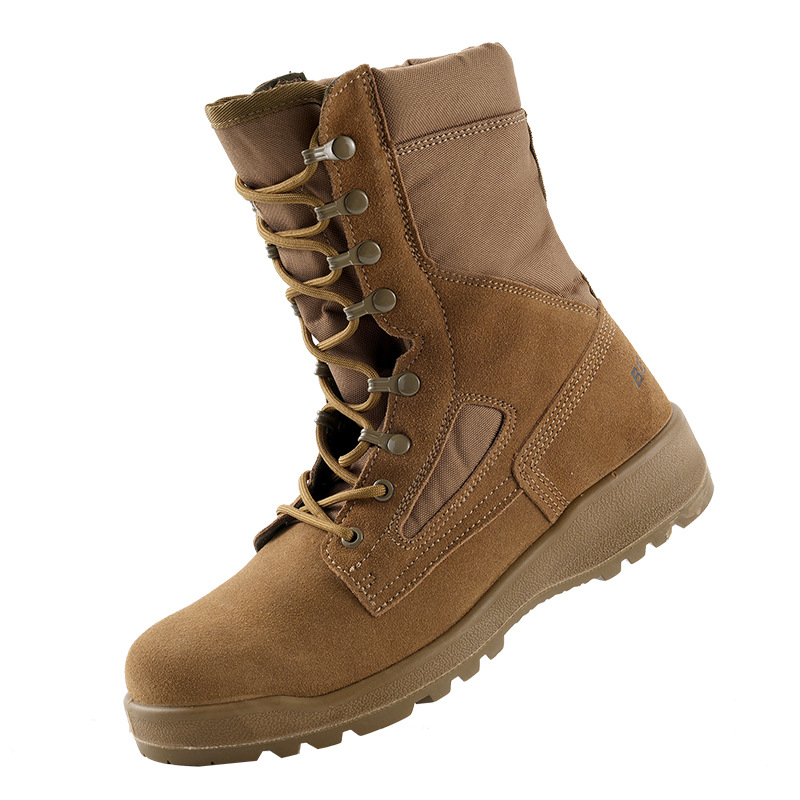 Botas de alto impacto personalizadas al aire libre, zapatos de entrenamiento de goma, zapatos de montaña, zapatos tácticos de primavera y otoño, zapatos de senderismo