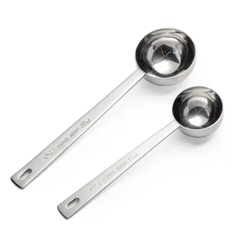 30mlコーヒー計量スプーン304ステンレス粉ミルク長い柄計量スプーン15mlフルーツパウダースプーン焙煎ツール|undefined