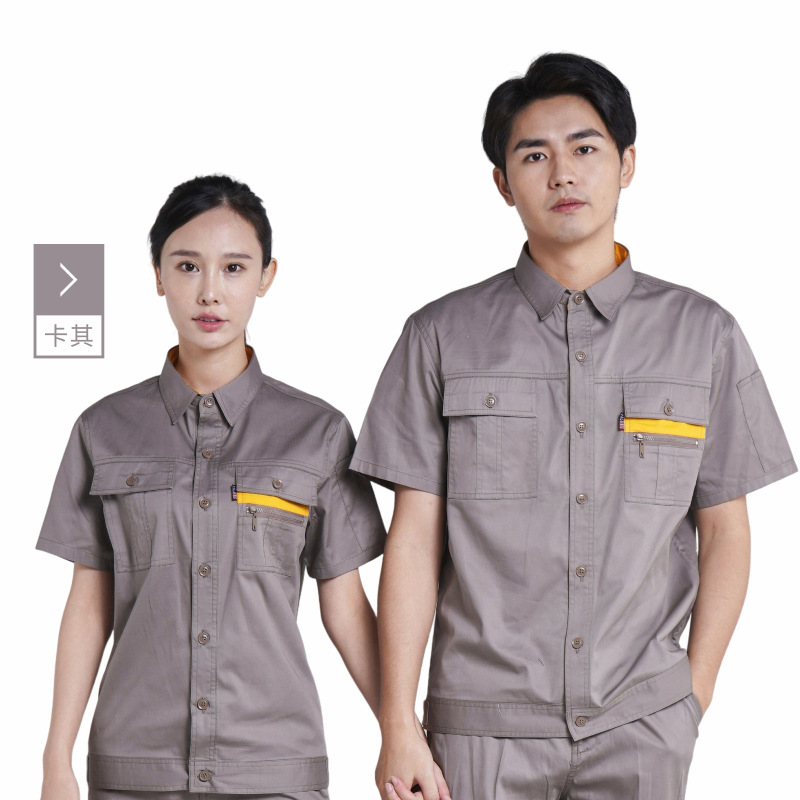 Conjunto de ropa de trabajo de sarga de algodón puro con logotipo personalizado, ropa de protección para soldadores, ropa de trabajo para talleres de fábrica, ropa de reparación automotriz para tiendas 4S.