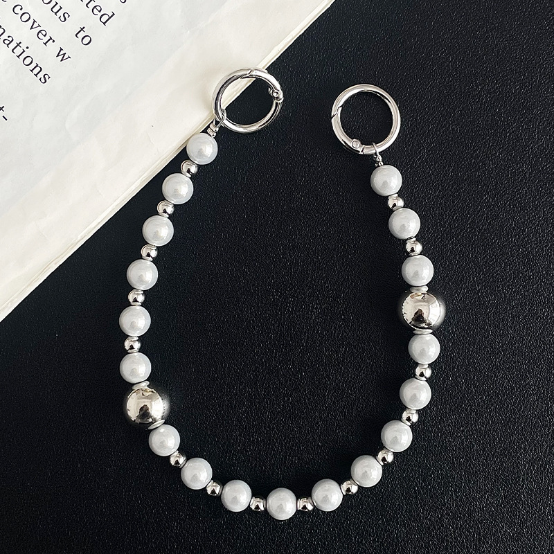 판타지 실버 비즈 짧은 체인 - 길이 약 33CM