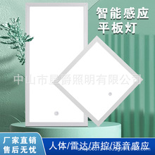 感应平板灯智能声光控雷达人体离线语音办公物业过道LED面板灯