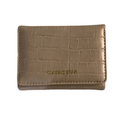 Japanese-style short-length genuine leather texture women's tri-fold mini PU wallet large capacity multi-functional coin purse