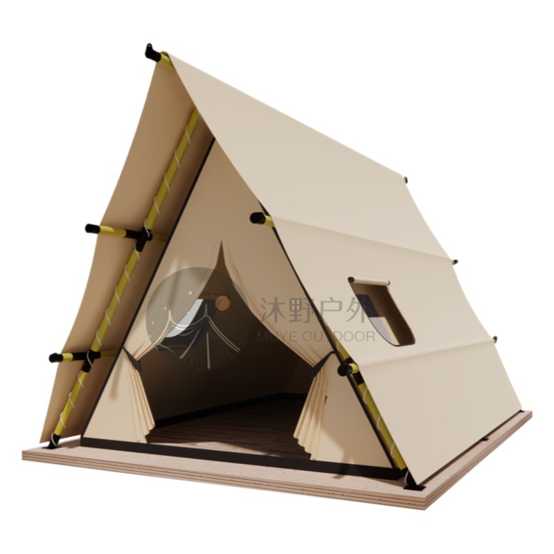 Tienda de campaña triangular de madera para camping Muye B&B, hotel, resort, zona panorámica, tienda de campaña de doble capa impermeable.