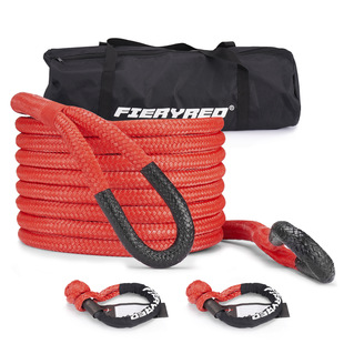 Fieryred Car 9m Tow Rope Outdoor Off-Road Traction Rope Emergency Rescue Rope Nylon Car Towing Rope