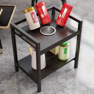 Mahjong Table Coffee Table Tea Rack Chess and Card Room Playing Side Table Storage Rack Double-layer Movable Side Table Special Tea Table