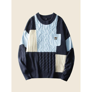 J 15881 Color Block Sweater ײɫ�A�Ië��